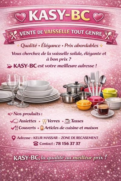 KASY Business - Vaisselles,Cosmétiques & Divers